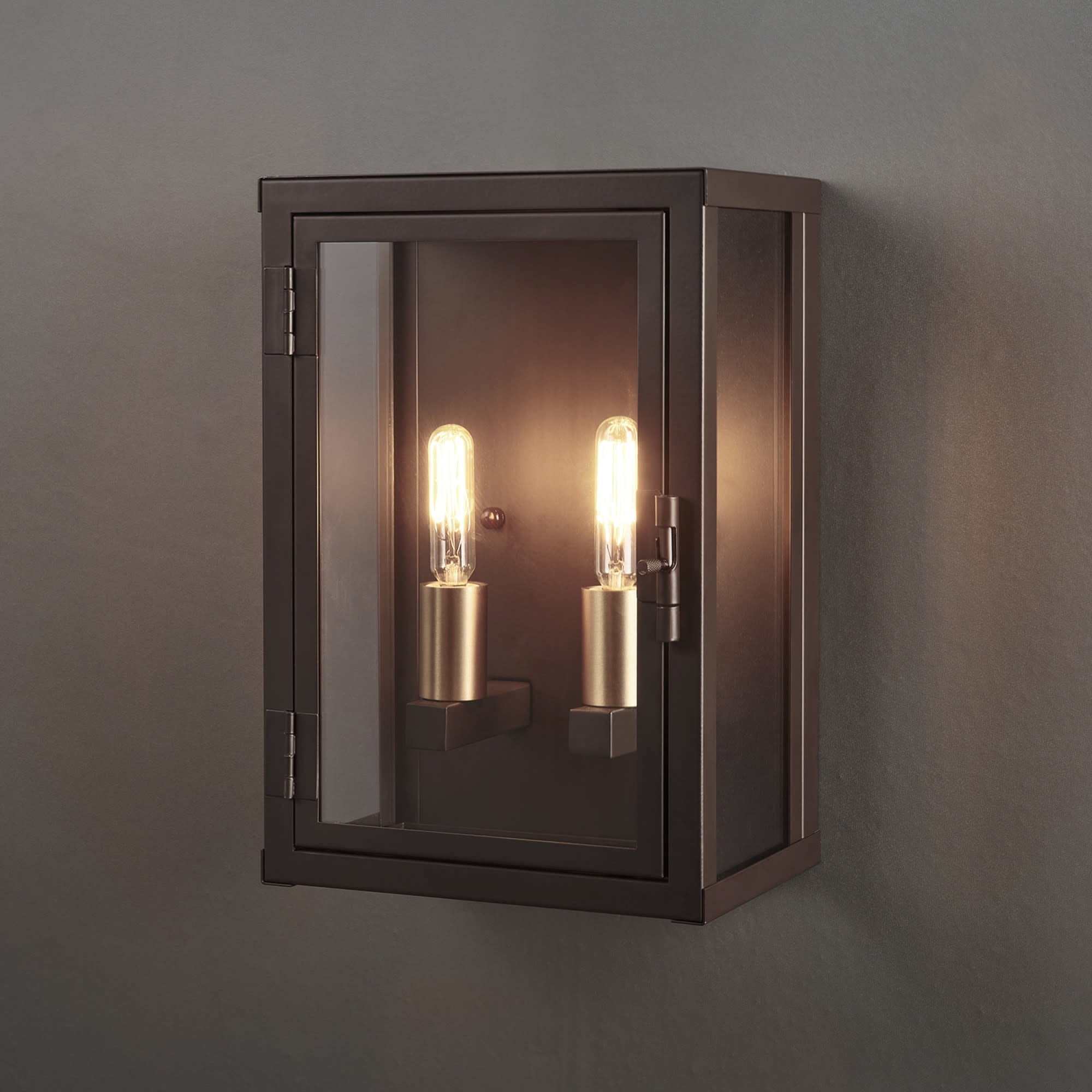 Globe Electric 91009563 2 Light 12" Tall Outdoor Wall Sconce - Bronze
