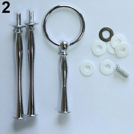 

YUNx 3 Tier Round Cupcake Cake Plate Stand Handle Fitting Wedding Party Stand