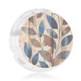 thumbnail image 3 of Round Glass Ashtray 8.5×3.5in Non-Bubble Anti-Rolling Edge Smooth Not Hurt Hands For Living Room Bedroom Work Hotel Office Car Abstract Leaves (7), 3 of 8