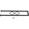 thumbnail image 3 of 3.3ft U-Shaped Stair Handrail, Floor Mounted Carbon Steel Hand Rail with Diamond Pattern Industrial Staircase Railing Non-Slip for Indoor Stairs Porch Deck, 330lbs Capacity (Black), 3 of 9
