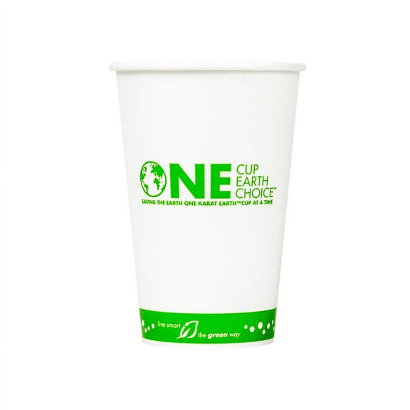 Karat Earth 16oz Eco-Friendly Paper Cold Cups (90mm) - One Cup, One Earth - 1,000 ct