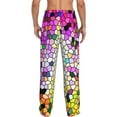 thumbnail image 3 of Disketp Colorful Tie Dye Stained Glass 3 Men'S Pajama Pants - Ultra Soft Fleece Sleep And Lounge Pants (Size: S-Xxl), 3 of 9
