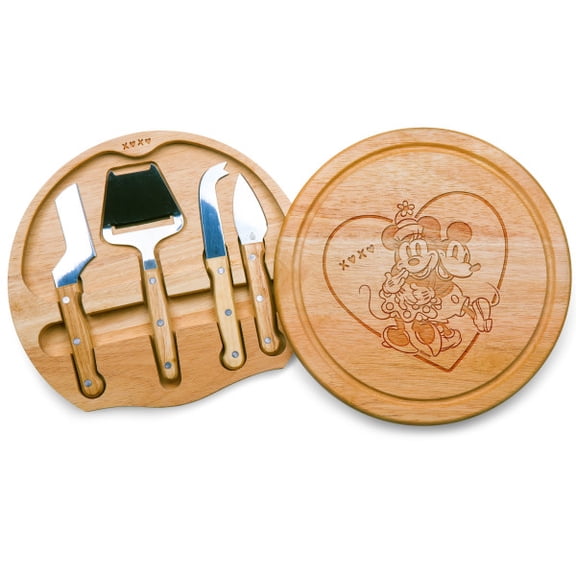 Mickey & Minnie Mouse - Heart - Circo Cheese Cutting Board & Tools Set, (Parawood)