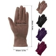 thumbnail image 3 of Deago Womens Winter Warm Gloves with Sensitive Touch Screen Texting Fingers Fleece Lined Windproof Gloves (Black), 3 of 9