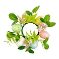 thumbnail image 1 of Corona de anillo de vela de huevo de Pascua, minicorona verde, portavelas de pilar para sala de estar, puerta de mesa de fiesta Estilo C, 1 of 9