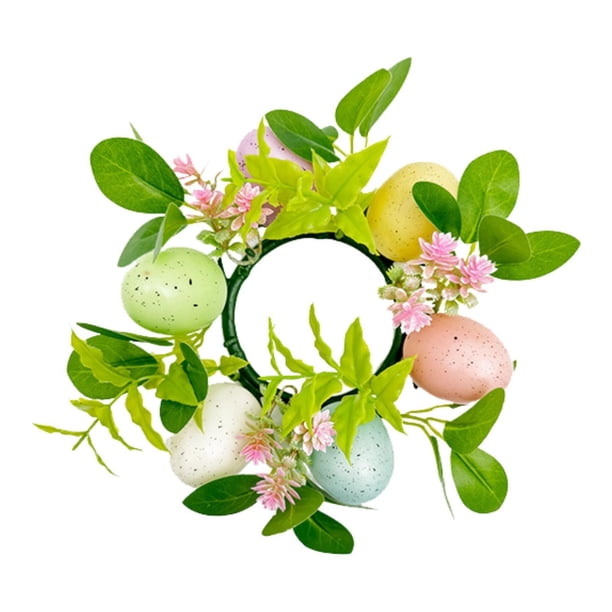 Anillos de vela de huevo de Pascua, corona, Mini corona Bohemia, centro de mesa, candelabro de pilar para decoración de mesa, gabinetes de cocina Estilo C
