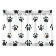 thumbnail image 7 of Yayeee Kitchen Curtains Tier Pair Light Filtering 27"x24" Rod Pocket Short Cafe Window Panel, Black Cartoon Cat Paw, 7 of 7