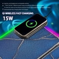 thumbnail image 2 of Dark Blue Irregular Wireless Charging RGB Gaming Mouse Pad Large Keyboard Mat Rubber Base 13 Light Modes, 2 of 6