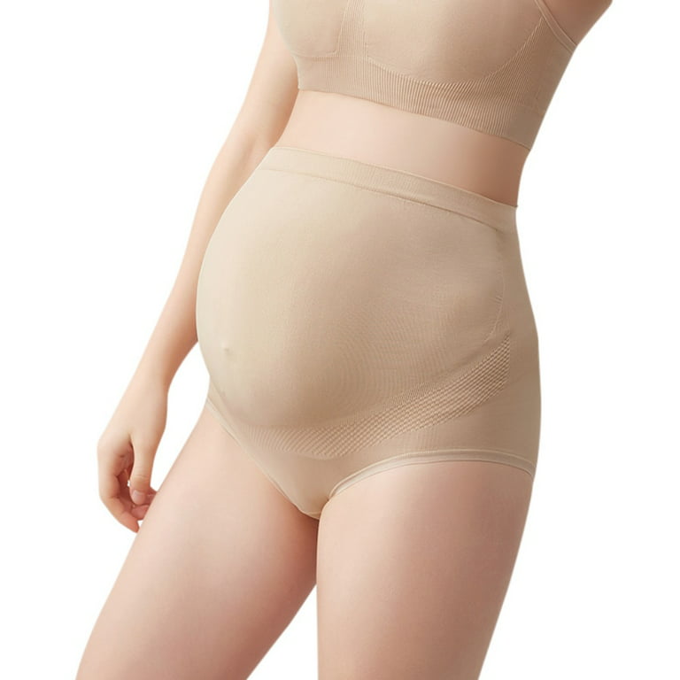 Spdoo Over Bump Maternity Underwear Plus Size Seamless Pregnancy Panties  High Waist Postpartum Belly Support Briefs 