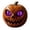 Purple, variant on Resin Spooky Pumpkin Figurine with Cat-Eye Accents Horror Pumpkins Head Decor Halloween Pumpkins Grimace Decoration for Mantel Shelf Desk Party Display