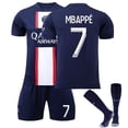 thumbnail image 1 of 2223 Conjunto de uniforme de fútbol de Mbappé, artículo blanco local de París No.7,#16, 1 of 2