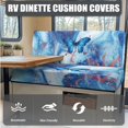 thumbnail image 4 of XYZCANDO Blue Butterfly Marble RV Sofa Seat Cover Sofa Cushion Cover Comfortable Easy Installation Trend Print Loveseat Slipcovers Washable Couch Covers for Travel Couch, 4 of 6