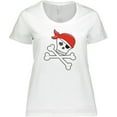 thumbnail image 3 of Inktastic Pirate Skull and Crossbones Women's Plus Size T-Shirt, 3 of 5