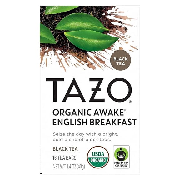 1x TAZO Organic Awake English Breakfast Black Tea, Black tea with Caffeine, 16 Total Bags