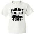 thumbnail image 3 of Inktastic Pawpaw's Lil' Racing Buddy with Car Silhouette Youth T-Shirt, 3 of 5