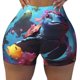 thumbnail image 2 of Balery Lively Cute Turtle Pantalones cortos de entrenamiento estampados para mujer, sin costuras, ajustados, para gimnasio, yoga, correr, deportes, ejercicio activo, fitness.-Large, 2 of 8