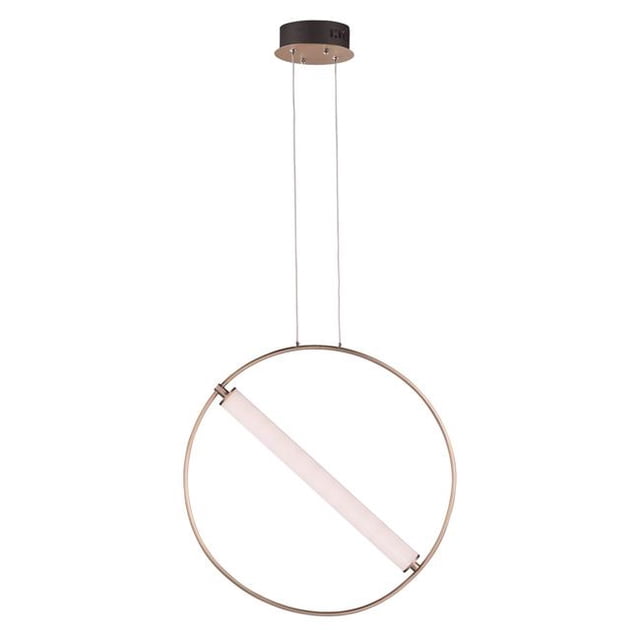 Plafonnier Suspendu à LED Évasée de 6 Po, Noir et Or Doux