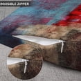 thumbnail image 4 of Set of 2 Red Brown and Gray Throw Pillow Covers Modern Abstract Painting Decorative Pillow Cases Home Decor Standard Square 16x16 Inches Pillowcases, 4 of 6