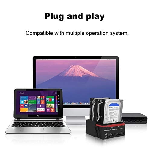 Archuu 2.5inch 3.5inch Dual Bay Disco Duro Externo Docking StationUSB