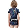thumbnail image 3 of Goosebumps Boys 2-Piece Swimsuit Set, Short Sleeve Rash Guard & Swim Trunks, 3 of 7
