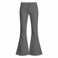 thumbnail image 3 of MuXiKeJi Clothes Girls School Uniform Pants Kids Pull On Straight Leg Stretchy Elastic Waist Bow Trousers with Pockets, 3 of 7