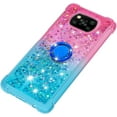 thumbnail image 6 of Phone Case for Xiaomi Poco X3 NFC, Case for Xiaomi Poco X3 Pro, Shiny Bling Quicksand Effect TPU Bumper Case with Four Corners Protection Cover for Xiaomi Poco X3 NFC/X3 Pro, Pink Blue, 6 of 14