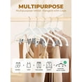 thumbnail image 5 of cozymood Velvet Pants Hangers 24 Pack, White Velvet Hangers with Adjustable Clips, Space Saving Slim Skirt Hangers, 5 of 7