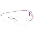 thumbnail image 1 of Fuisetaea Flexible Titanium Alloy Computer Reading Glasses +2.00 Rimless Frame Lightweight Blue Light Blocking Readers Glasses, 1 of 4