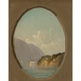 thumbnail image 2 of John Williamson 12x14 Black Ornate Wood Framed Double Matted Museum Art Print Titled: On the Hudson, 2 of 5