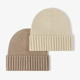 thumbnail image 3 of ZUKMRJPC Beanie for Men Solid Color Fleece Lined Thickened Knit Winter Hats Ear Protection Soft Warm Ski Stocking Caps for Outdoor Activities, 3 of 3
