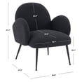 thumbnail image 5 of Safavieh Couture Crystalyn Boucle Accent Chair - 27 IN W x 32 IN D x 31 IN H Black/Black, 5 of 6