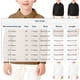 thumbnail image 3 of Cowsor Boys Long Sleeve Shirts Cotton Knitted Sweater Shirt Kids Solid Color School Uniform Tops, 3 of 6