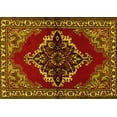 thumbnail image 1 of Ahgly Company Machine Washable Indoor Rectangle Medallion Yellow Traditional Area Rugs, 5' x 8', 1 of 4