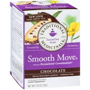 Traditional Medicinals Smooth Move Chocolate Herbal Supplement Tea, 16 count, 1.13 oz, (Pack of 3)