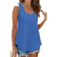 thumbnail image 2 of Fantaslook Womens Tank Tops Eyelet Crew Neck Sleeveless Tops Dressy Casual Flowy Summer Shirts, 2 of 8