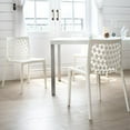 thumbnail image 6 of Strata Furniture Milan Weatherproof Polypropylene Chair in White (Set of 2), 6 of 6