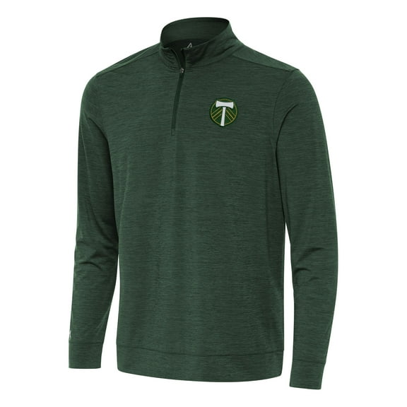 Men's Antigua Hunter Green Portland Timbers Bright Quarter-Zip Top