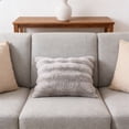 thumbnail image 5 of Kumdkd Super Soft Velvet Pillow Cover, 17.72x17.72 Inch Double-Sided Decorative Throw Pillow Case, Plush Gray Cushion Cover for Sofa Couch Bed Living Room, 5 of 6