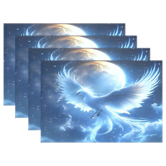 Ryvnso Placemats Set of 4 Phoenix Dining Mats Heat-Resistant Non-Slip Washable Table Mat
