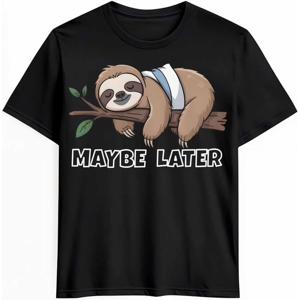 Casual Men's T-Shirt,Short Sleeve Tee Shirt Sloth Tree Branch Crewneck T Shirts Tops for Men