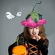 thumbnail image 4 of Fiudx Sombrero de Bruja de Fieltro para Halloween, Diseño Único, Decoración Llamativa, Accesorio Versátil para Cosplay, Ideal para Fiestas de Halloween, Mascaradas y Uso Diario. Tamaño: 40 X 26 Cm., 4 of 6
