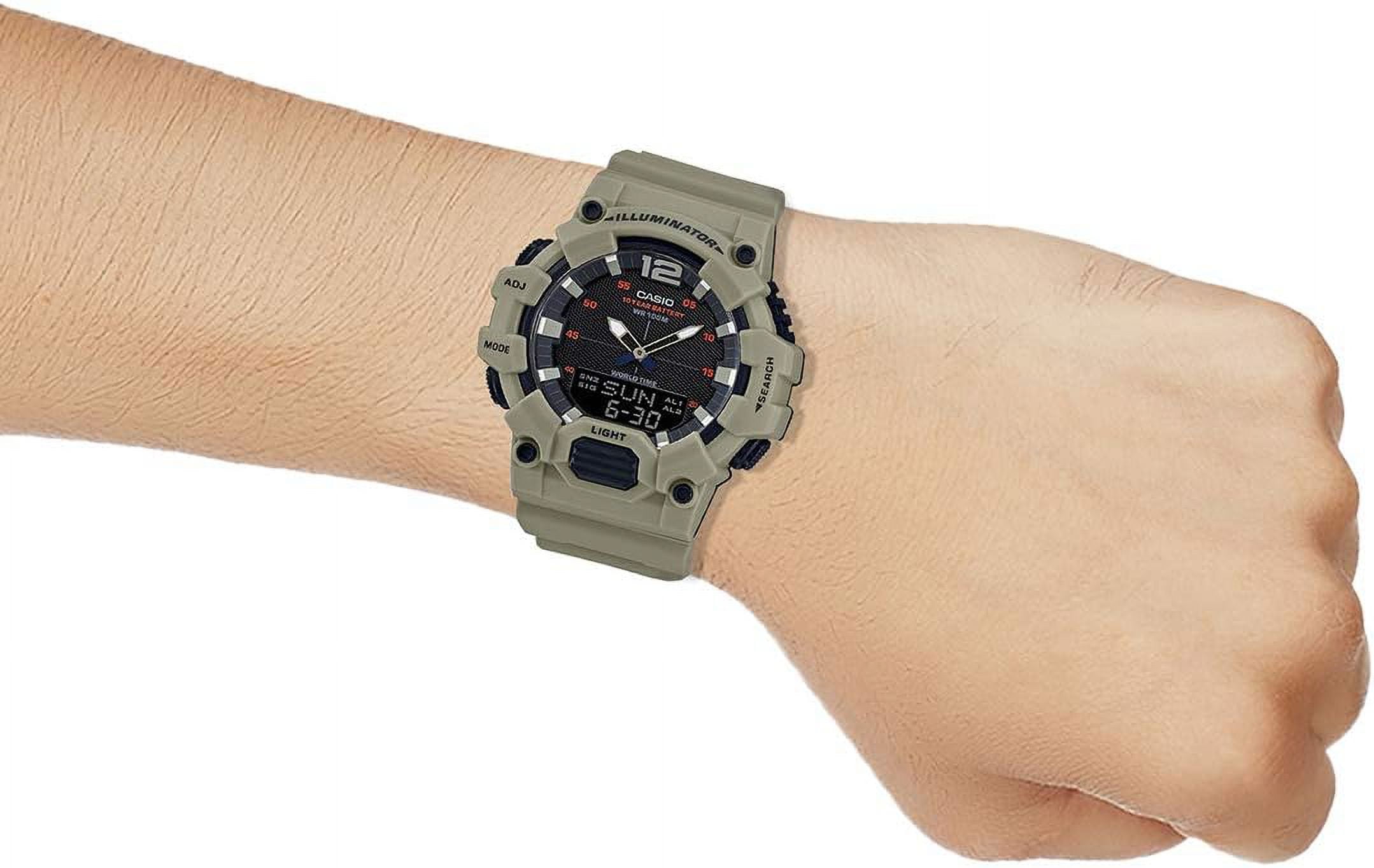 Casio Men's Illuminator Beige Resin Band Black Dial Analog/ Digital Watch HDC-700-3A3V