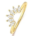 thumbnail image 5 of 14K Yellow Gold Marquise Oval Shape Moissanite Crown Engagement Ring for Women, 5 of 5