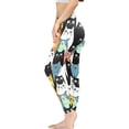 thumbnail image 3 of DISNIMO Cartoon Cat Printed High Waisted Yoga Pants for Women, Soft Yoga Pants Leggings Tummy Control Workout Leggings for Yoga Gym, Multicolor, XL, 3 of 6
