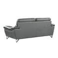 thumbnail image 3 of Titan Furnishings 69" Modern Leather Loveseat in Gray, 3 of 17