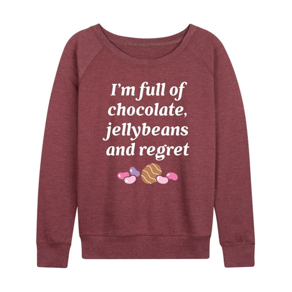 Instant Message - Chocolate Jellybeans Regret - Women's Lightweight French Terry Long Sleeve Shirt
