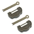 thumbnail image 3 of OULII 2pcs Decorative Box Lock Vintage Lock Key with Retro Design for Boxes and Cabinets, 3 of 8
