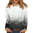 thumbnail image 2 of Fall Clothes for Women Plus Size Women's Fashion Casual Round Neck Long Sleeve Printed T-Shirt Top, 2 of 5