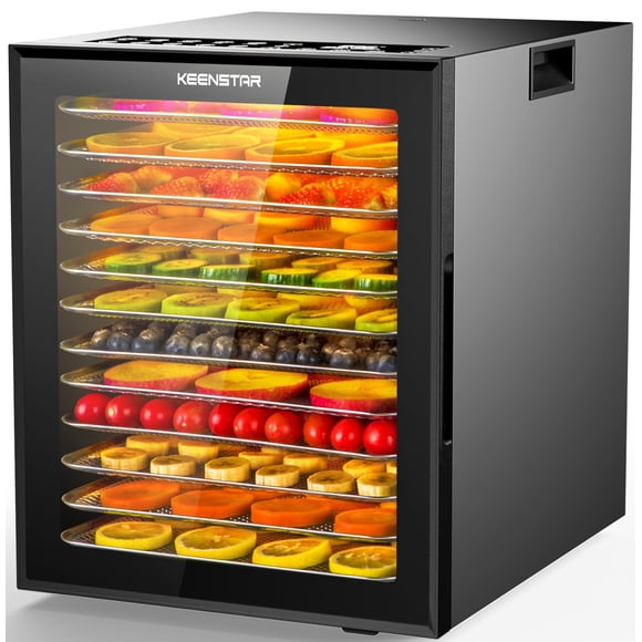 Deshidratador de alimentos KEENSTAR, 12 bandejas, 850 W, 48 horas, temporizador