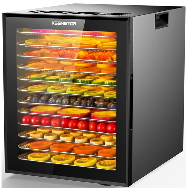Deshidratador de alimentos KEENSTAR, 12 bandejas, 850 W, 48 horas, temporizador